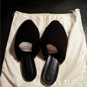 Jenni Kayne Black Sherpa Women's Mules